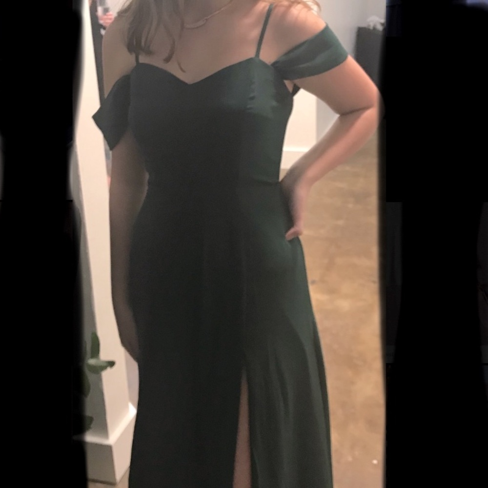 Windsor emerald green slit dress